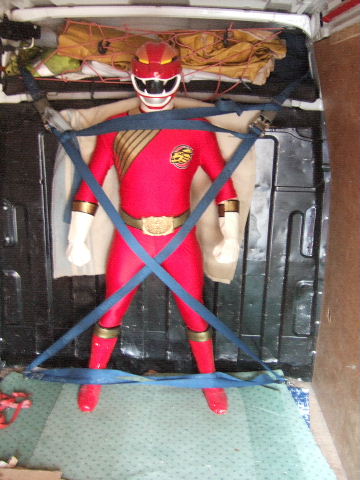 Power Ranger strapped in