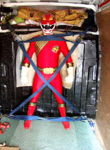 Power Ranger strapped in
